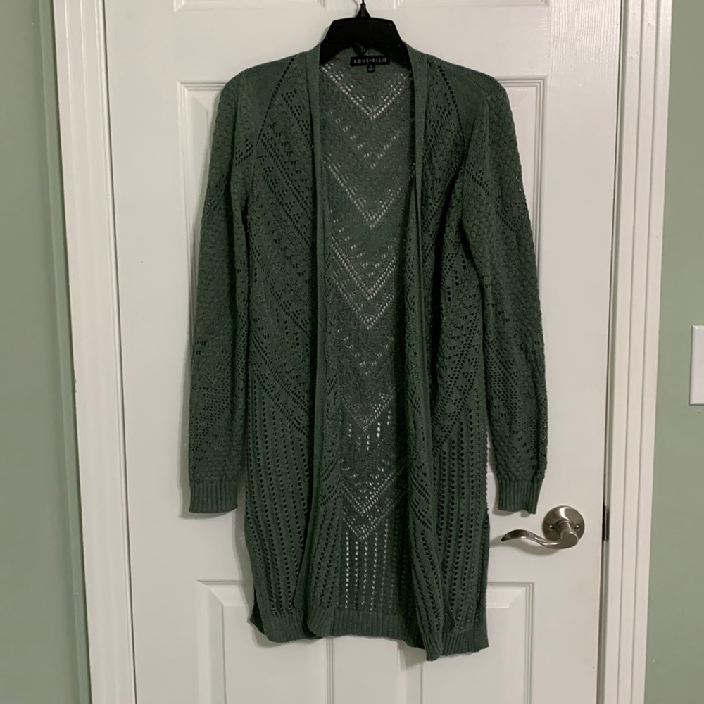 Love Ellie Light Green Cardigan